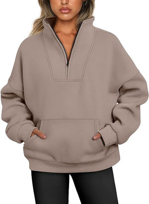 CozyAura™ Half-Zip Pullover Fleece Sweatshirt