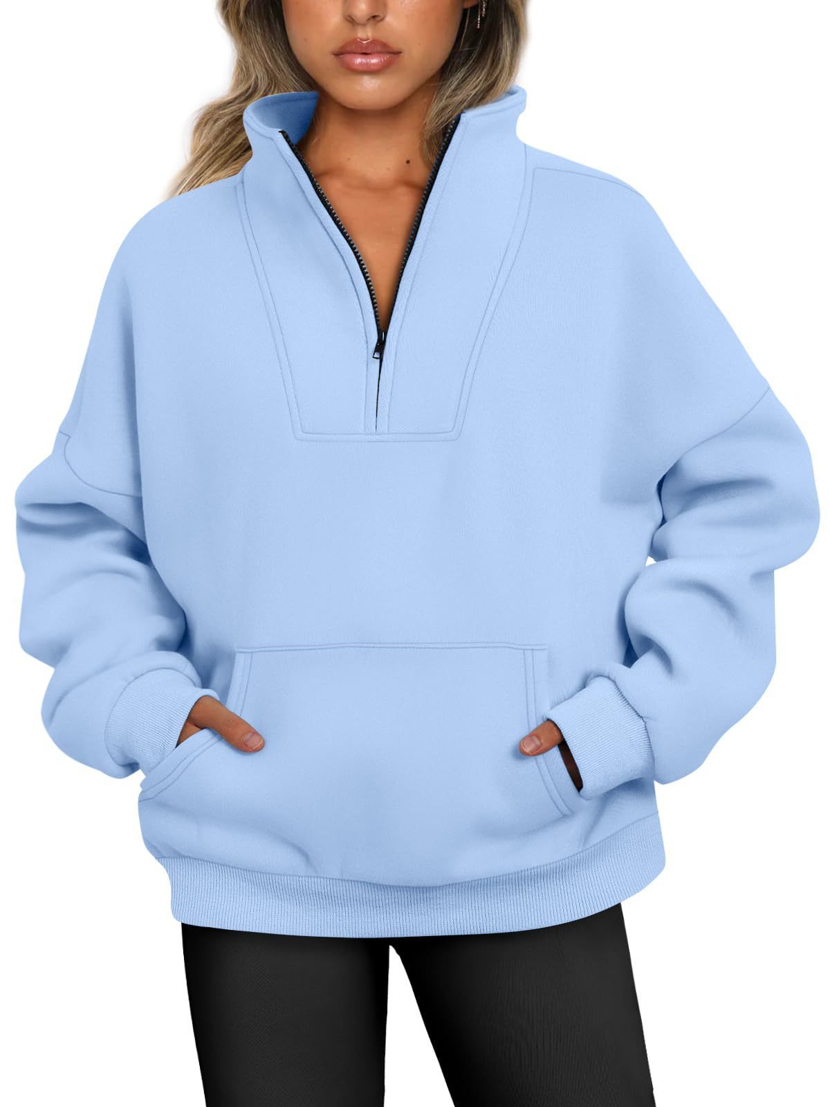 CozyAura™ Half-Zip Pullover Fleece Sweatshirt