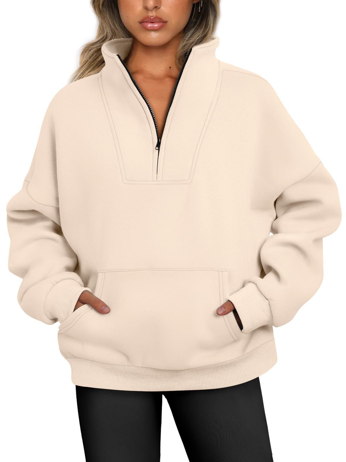 CozyAura™ Half-Zip Pullover Fleece Sweatshirt