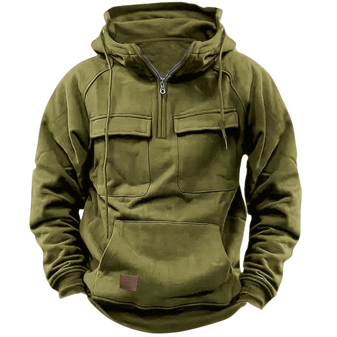 MarcoGalli Knusse Winter Zip-up Hoodie Voor Mannen