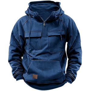 MarcoGalli Knusse Winter Zip-up Hoodie Voor Mannen