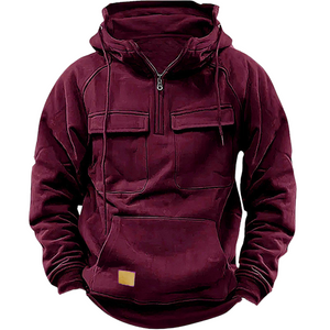 MarcoGalli Knusse Winter Zip-up Hoodie Voor Mannen