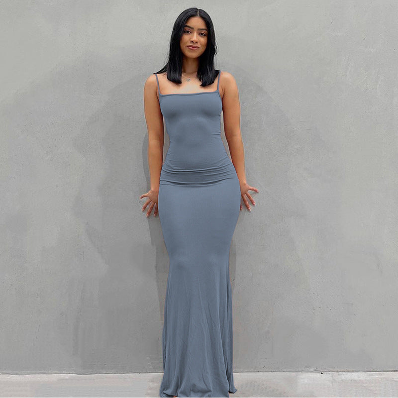 BellaSeta™ Satijn Slip Maxi Dress