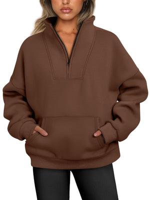 CozyAura™ Half-Zip Pullover Fleece Sweatshirt