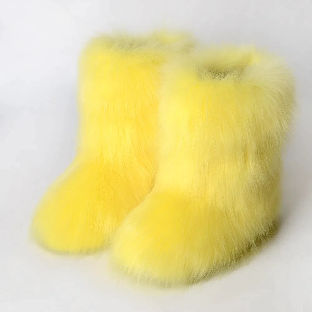 FluffySlipBoots Pluizige Vegan Cozy Dames Laarzen