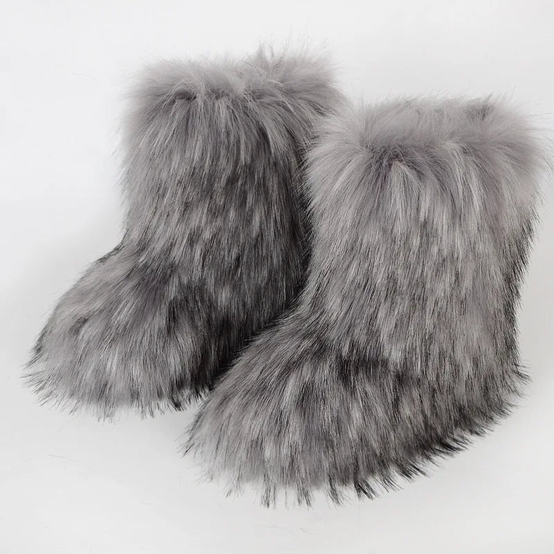 FluffySlipBoots Pluizige Vegan Cozy Dames Laarzen