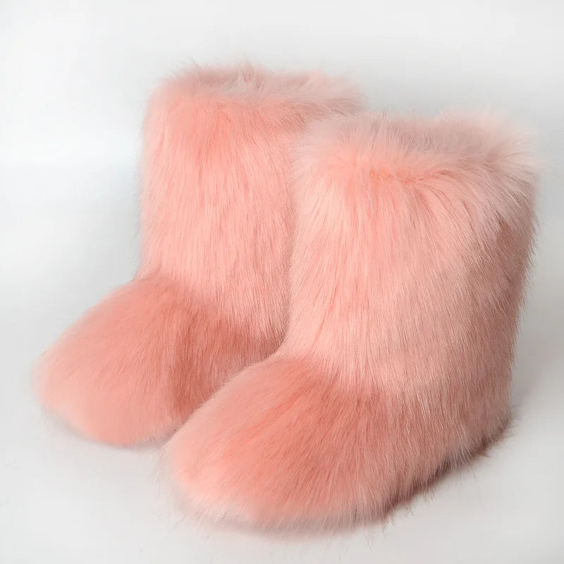 FluffySlipBoots Pluizige Vegan Cozy Dames Laarzen