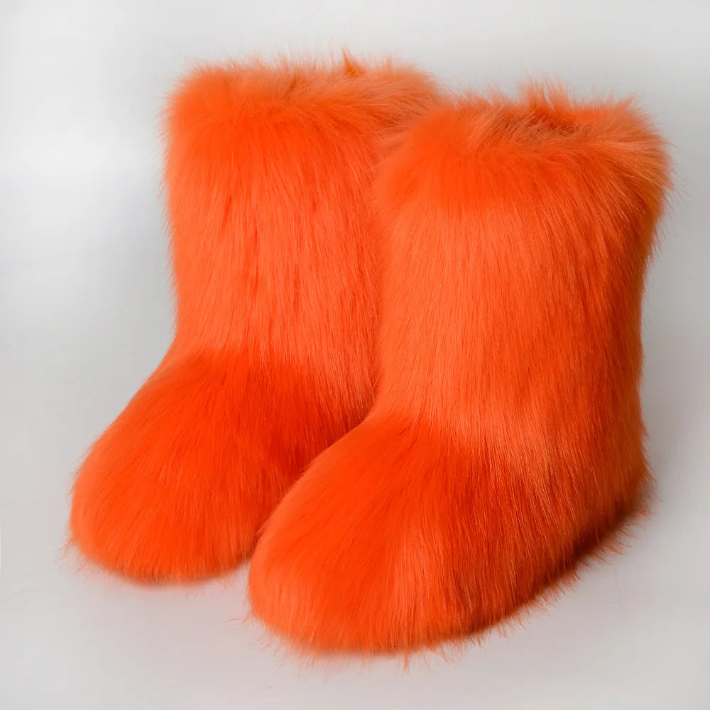 FluffySlipBoots Pluizige Vegan Cozy Dames Laarzen