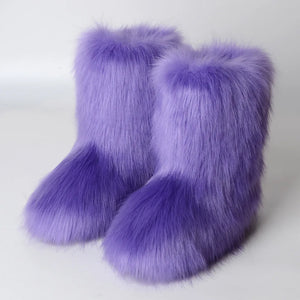 FluffySlipBoots Pluizige Vegan Cozy Dames Laarzen