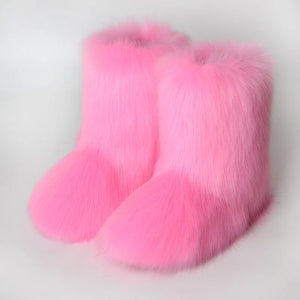 FluffySlipBoots Pluizige Vegan Cozy Dames Laarzen