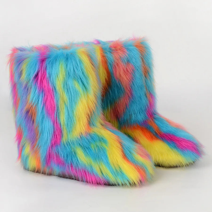 FluffySlipBoots Pluizige Vegan Cozy Dames Laarzen