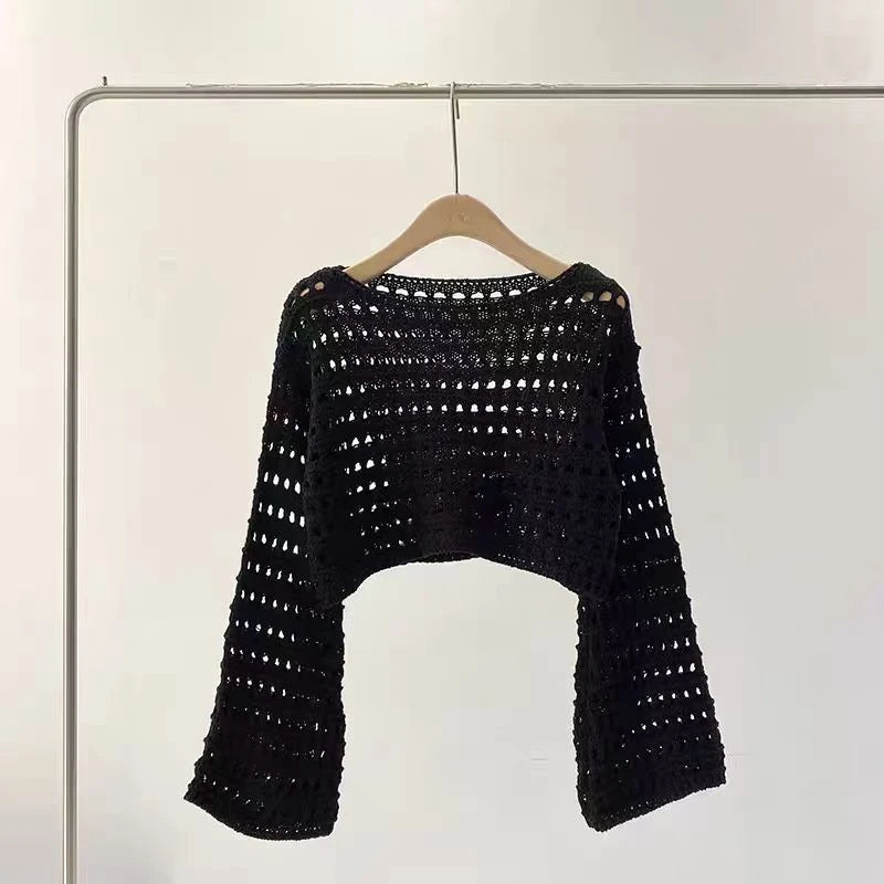 CarlaRossi Pull Court Crochet Voor Vrouwen