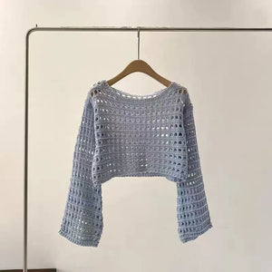 CarlaRossi Pull Court Crochet Voor Vrouwen