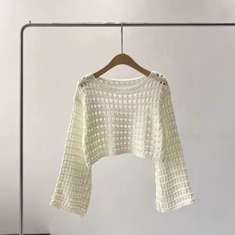 CarlaRossi Pull Court Crochet Voor Vrouwen