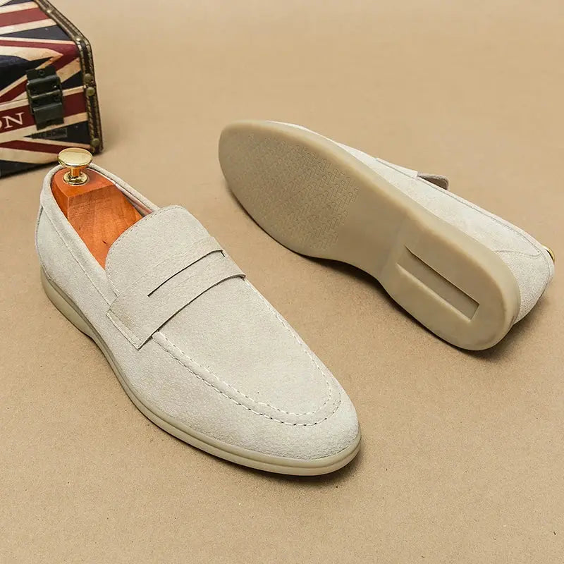 AldoRossetti Suède loafers met bandjes