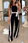 ElenaRusso Kleur Mouwloos Jumpsuit