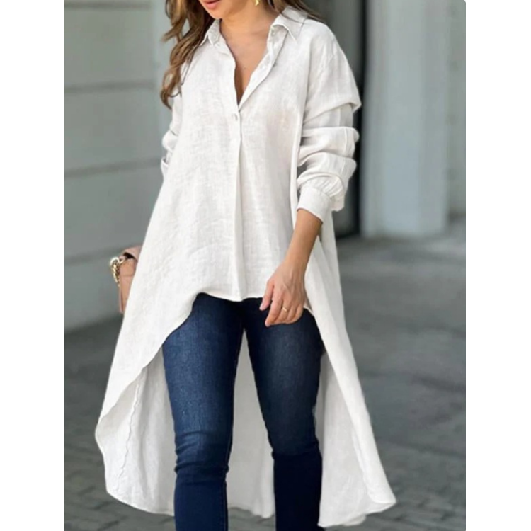 BiancaFerretti Vrouwen Elegant Shirt Met Lange Kap